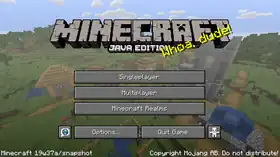 Java Edition 19w37a.png: Infobox image for Minecraft 19w37a the version in Minecraft