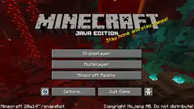 Java Edition 20w14∞.png: Infobox image for Minecraft 20w14∞ the version in Minecraft