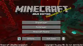 Java Edition 20w20a.png: Infobox image for Minecraft 20w20a the version in Minecraft