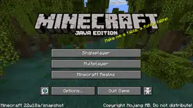 Java Edition 22w18a.png: Infobox image for Minecraft 22w18a the version in Minecraft