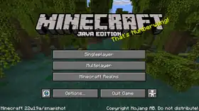 Java Edition 22w19a.png: Infobox image for Minecraft 22w19a the version in Minecraft