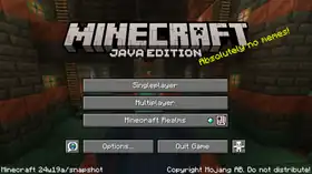 Java Edition 24w19a.png: Infobox image for Minecraft 24w19a the version in Minecraft