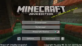 Java Edition 24w20a.png: Infobox image for Minecraft 24w20a the version in Minecraft
