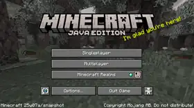 Java Edition 25w07a.png: Infobox image for Minecraft 25w07a the version in Minecraft