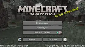 Java Edition 25w08a.png: Infobox image for Minecraft 25w08a the version in Minecraft