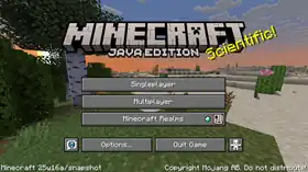 Java Edition 25w16a.png: Infobox image for Minecraft 25w16a the version in Minecraft