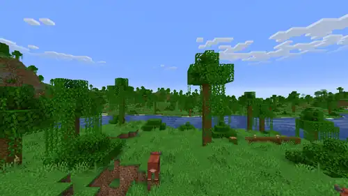 Jungle Edge.png: Infobox image for Sparse Jungle the biome in Minecraft