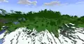 A sparse jungle and snowy plains generated next to each other.
