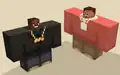 Parody art Jasper made of rappers Kanye West and Lil Pump mixing their appearance in I Love It with the Minecraft art style.