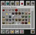 Redstone Blocks tab of Creative inventory in testing revised layouts.