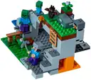 A LEGO Minecraft set featuring both an adult and baby zombie.