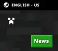The creeper face that appears at the top left corner.