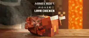 Artwork of a cooked chicken on the key art for the Lava Chicken add-on.