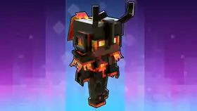 Lava Warrior Screenshot MCL.png: Infobox image for Lava Warrior the legends skin in Minecraft