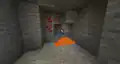 Lava and ores in a cave underground.