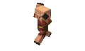 An animation of a piglin retreating, utilized in the Minecraft Legends Live Event.