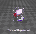 A tome of duplication activating.