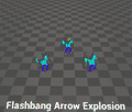 A flashbang arrow’s explosion.
