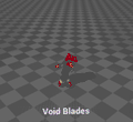 The swing effects of the void touched blades.