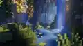 A lush cave as it appears in a Minecraft cinematic trailer.[5]