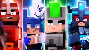 MCDCP - Four.png: Infobox image for Cross-platform Play Trailer the video in Minecraft