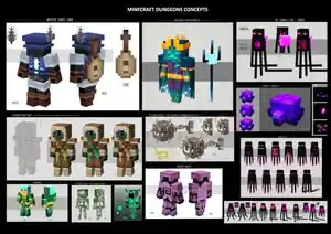 Snareling and scrapped Gruntling concept art.