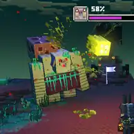 The Devourer performing its spitting attack in game.