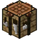 A crafting table on Minecraft: Story Mode.