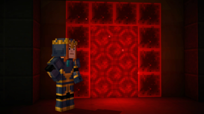 MCSM Crown Mesa's Overworld portal.webp: Infobox image for Overworld Portal the story mode item in Minecraft