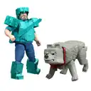 Action figure of Steve in diamond armor