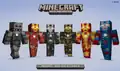 Promotional image for The Minecraft Avengers Skin Pack.