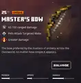 The master's bow within the inventory.