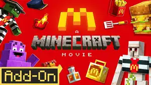 McDonald's X A Minecraft Movie Add-On key art