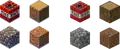 Comparison between the appearance of block inventory icons in Minecraft Earth and Minecraft.
