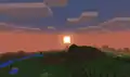 The sun would look like this, if the player looks away or if the world is heading into the night.