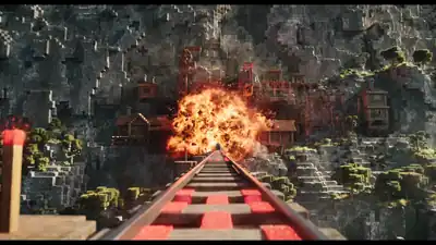 The Redstone Mines exploding