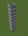 Minecarts being stacked on each other.