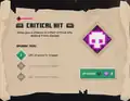 Screenshot of critical hit.