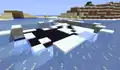 Naturally generated obsidian as found in a snowy biome.