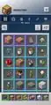 The inventory in Minecraft Earth.