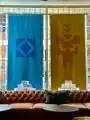 Piglin banner at the Minecraft Legends launch party.[6]