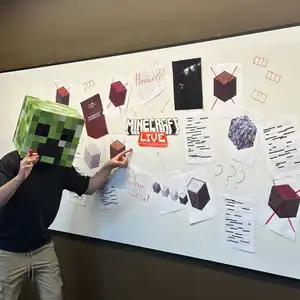 A whiteboard teasing the creaking.