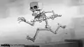 Skeleton running concept art