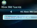 The client XEX (Xbox Executable) shown on an Xbox 360 Test kit.