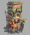 Another concept art of The Tower showcased during Minecraft Live.