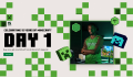 Day 1 banner for apparel merch sale on shop.minecraft.net
