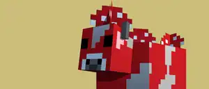 A close-up of a mooshroom