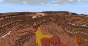 Modified Badlands Plateau.png: Infobox image for Modified Badlands Plateau the biome in Minecraft