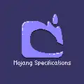 Mojang Specifications logo splash screen used in Minecraft (Java Edition) from Alpha v1.0.4 until Beta 1.3.