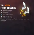 Moon daggers within the inventory.
